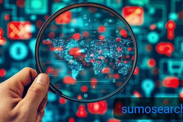 SumoSearch user interface showcasing people search functionality.