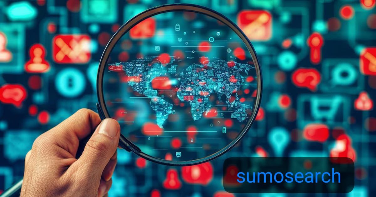 SumoSearch user interface showcasing people search functionality.