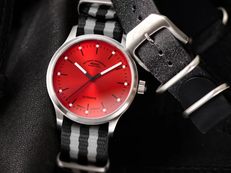 Zepler Watch Red Face luxury timepiece with vibrant red dial and sleek design