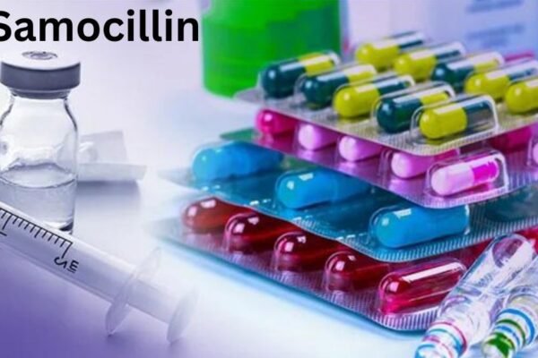 Image of Samocillin antibiotic pills with dosage instructions.