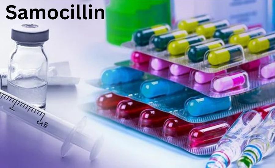 Image of Samocillin antibiotic pills with dosage instructions.