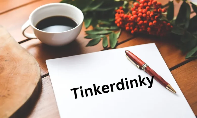 Tinkerdinky online store homepage displaying unique gifts and home decor