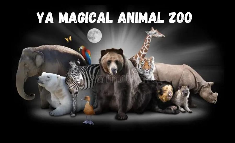 A fantastical scene of a magical animal zoo filled with mythical creatures, from unicorns to phoenixes.