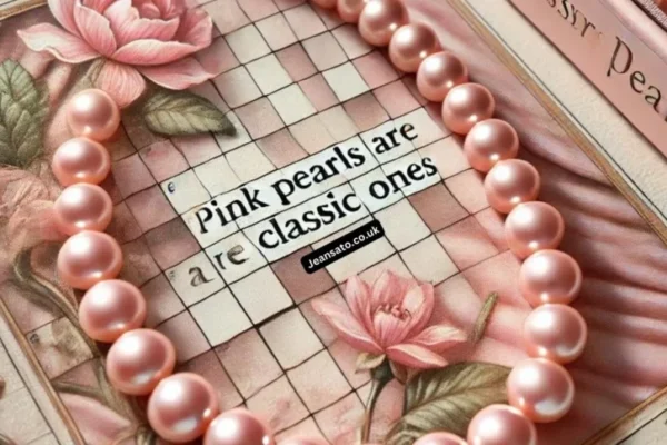 Pink pearl necklace with soft, glowing hues, symbolizing elegance and timeless beauty. pink pearls are classic ones nyt